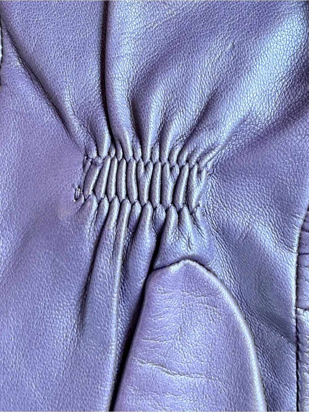 Cole Haan Purple Leather Gloves | Knot Detail | Women’s Dress Gloves